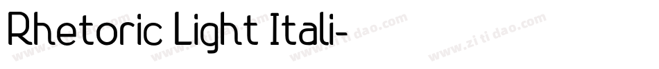 Rhetoric Light Itali字体转换
